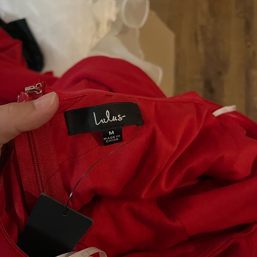 Lulus Gorgeous Existence Red Strapless Cutout High-Low Maxi Dress - Picture 8 of 8